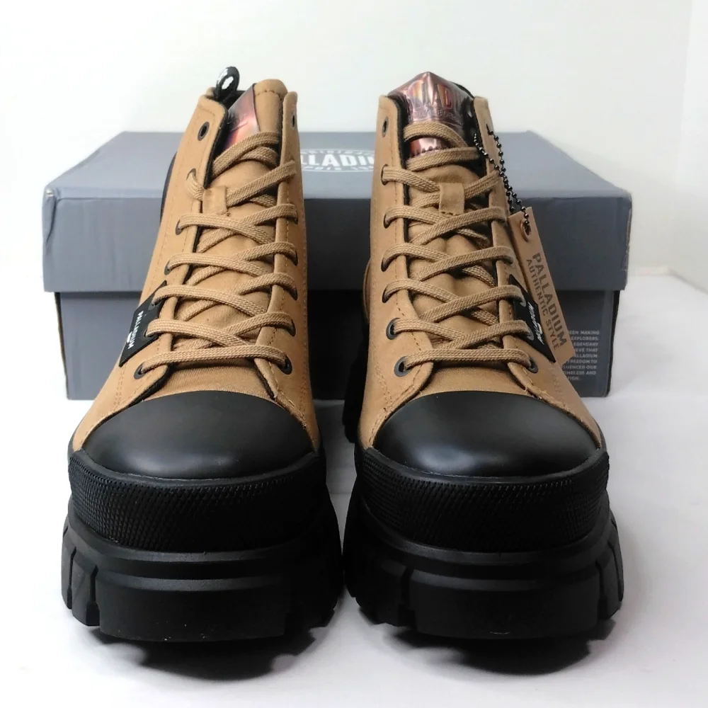 NIB Palladium Revolt HI TX Olive 97242-307-M Hi Top Sneakers Hiking Boots